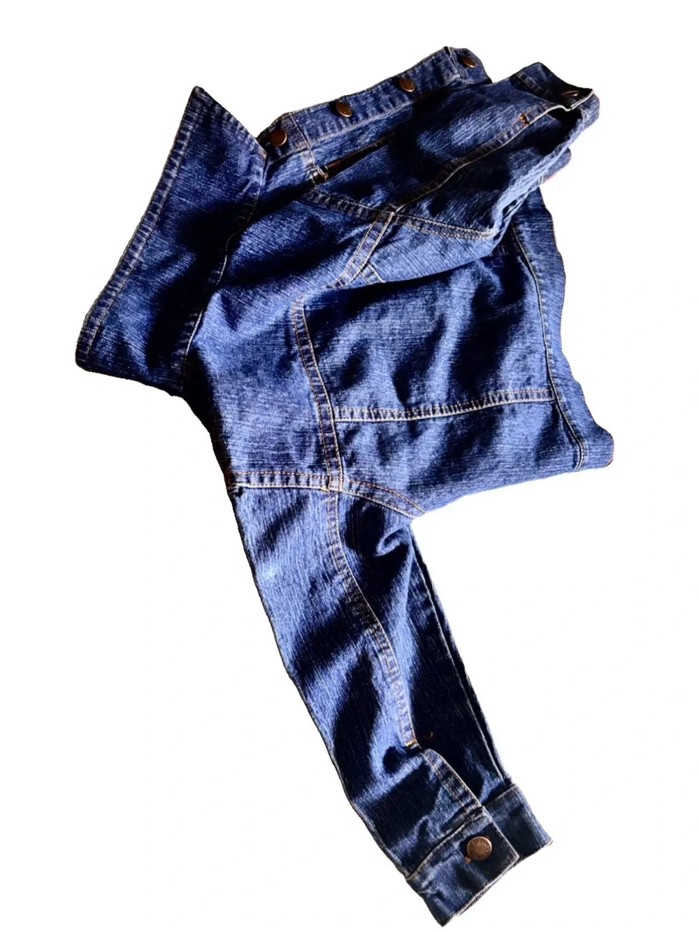Classic Kids Dark Blue Denim Jacket with Button Front